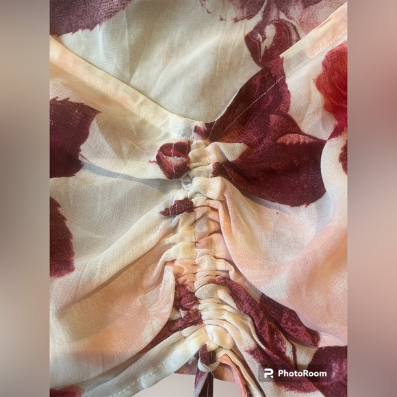 Gorgeous Italy made Andre’ floral rose print two piece dress with crop & skirt - Picture 9 of 9